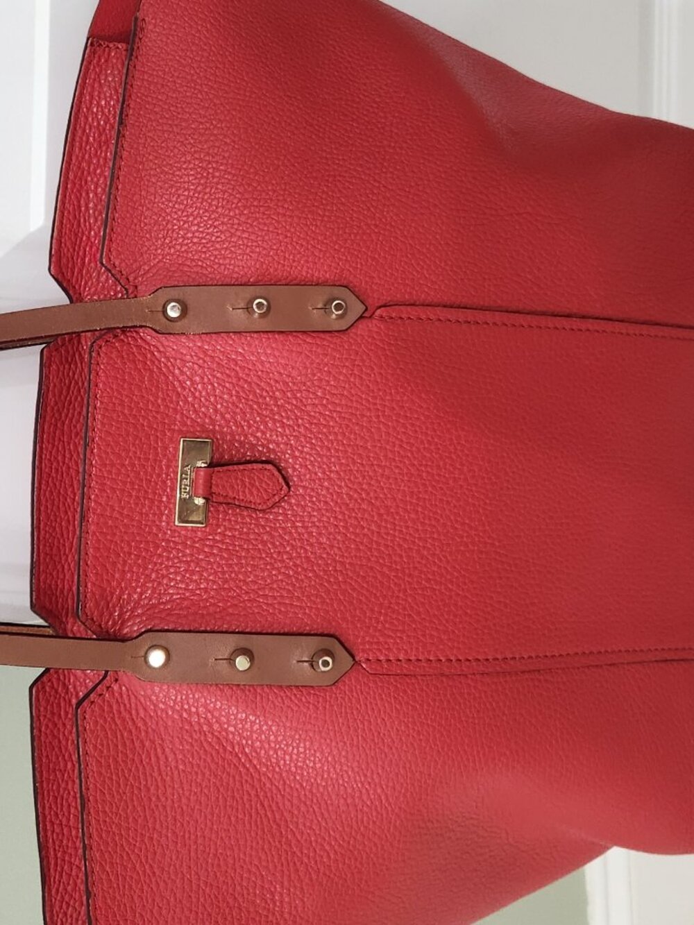 Beautiful Red Furla Handbag - Picture 3 of 8